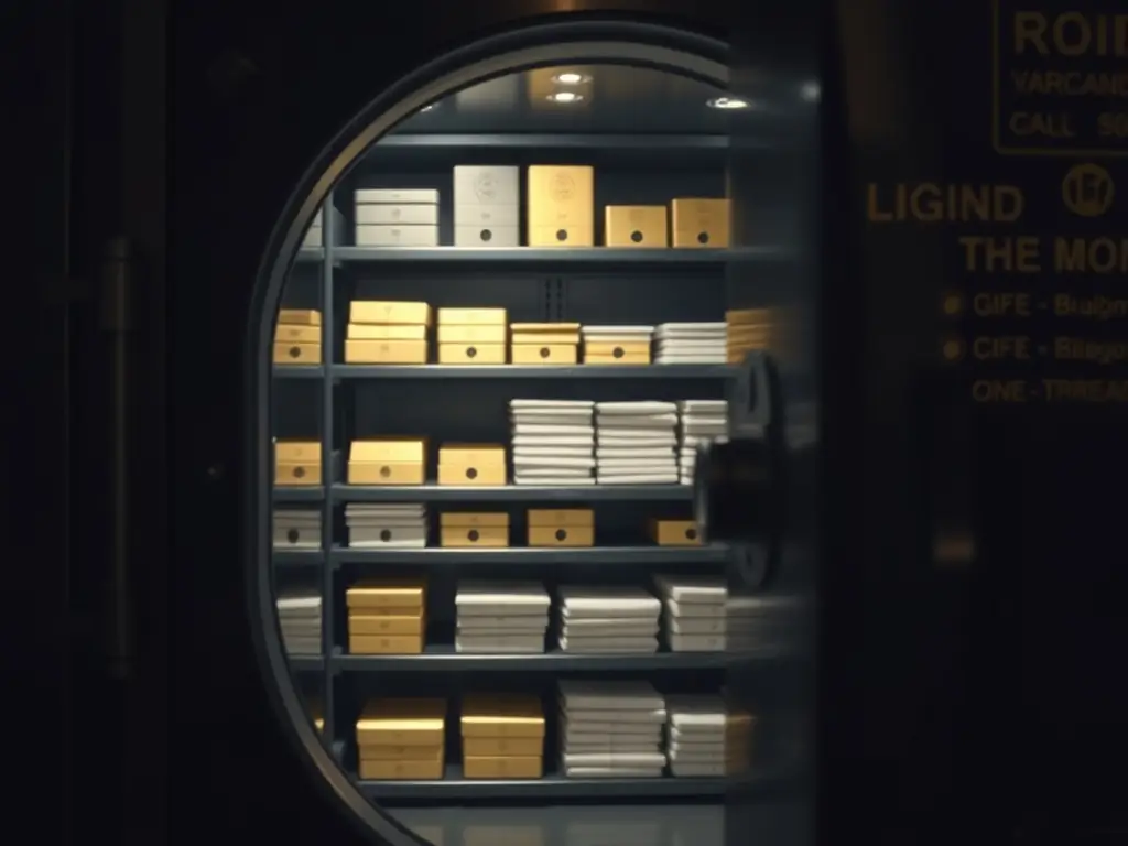 An image showing a secure vault with gold bars and valuable assets, representing wealth preservation and growth through strategic wealth management.